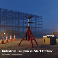 Spinning Head Pipe Stand High Load Capacity Sturdy Duty Pipe Stand Sturdy Duty Tube Holder Stable Support Long-Lasting Steel