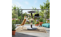 Wooden Cat Compact Area Saving Hardwood Cat Structure Climber Sturdy Animal Furniture Scratching Post