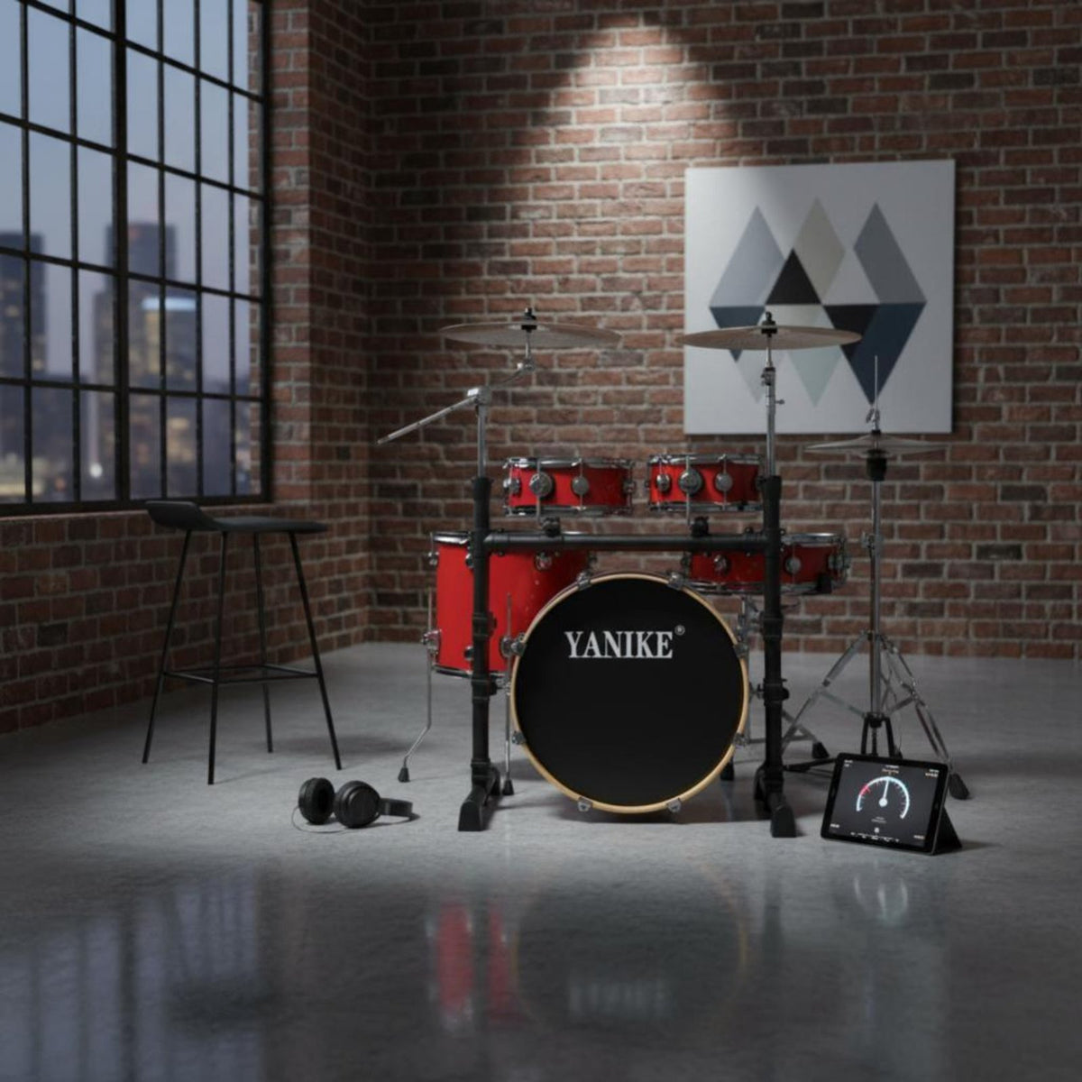 Double-Sided Quiet Drum Set, Portable Practice Kit for Adult Beginners, Jazz, Professional, Birch Wood