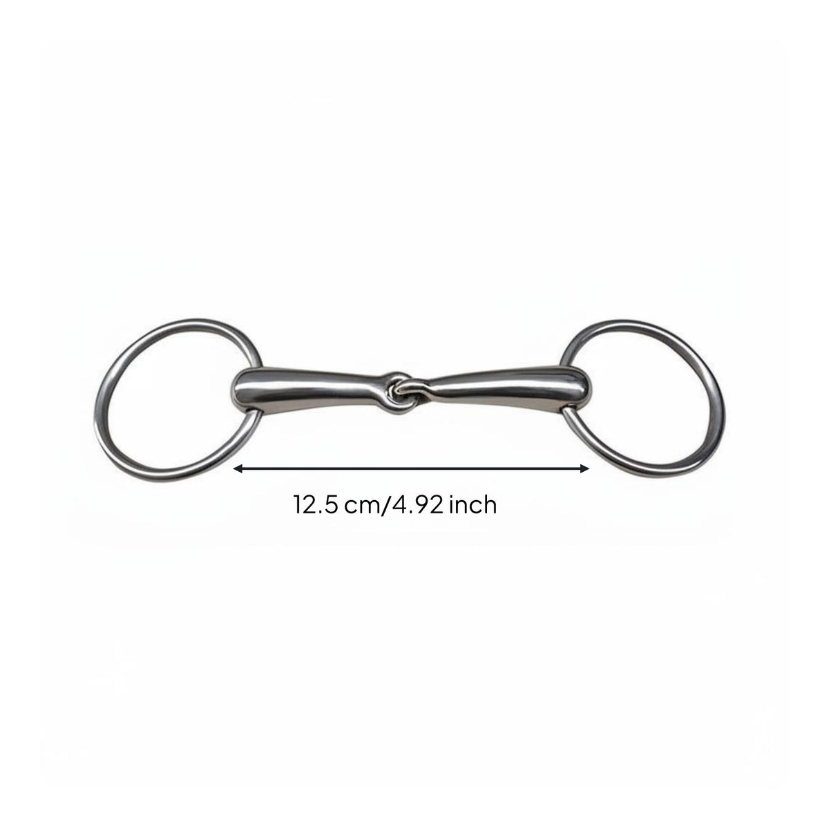Hand Welded Loop Snaffle Horse Bit Polished Polished Finish Stainless Steel Horse Bit Loose Loop Snaffle for Riders, Equestrian Training, Stable