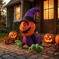 Spooky Pumpkin Ghost Inflatable Scary Halloween Inflatable Ghost Bright Inflatable Window Decoration Lightweight for Party, Storefront