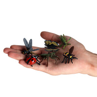 Miniature Insect and Animal Figurines Set - Mantis, Butterfly, Ladybug, Dragonfly, Bee, Frog, Wild Animals, Cats