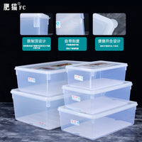 Large Capacity Rectangular Food Storage Container with Lid and Drainer for Refrigerator and Freezer