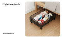 Flat Storage Drawer with casters Multi-Purpose Rolling Storage Drawer for Parents