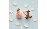 2 Pieces Couple Figurine Colorful Painted Resin Couple Figurine Handcrafted Style 1/64 Scale Figure