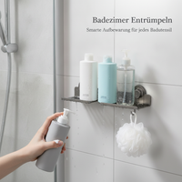 No-Drill Suction Cup Faucet Storage Rack for Bathroom Sink