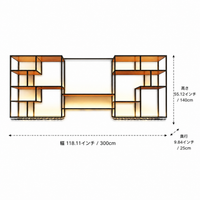 Wall-Mounted Wall Shelf, LED Light with Lighting, With Bar, Metal & Wood, 25x140cm, Cafe Display, Kitchen Storage Shelf