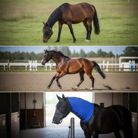 Protection Mesh Fly Mask with Ears Snug-Fit Horse Head Mask with Hook-and-Loop Fastener Lightweight Tack Sturdy for Outdoor Riding