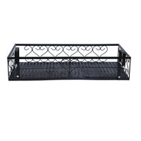 Outdoor Balcony Wall-Mounted Iron Railing Hanging Plant Pot Holder European Style Flower Stand