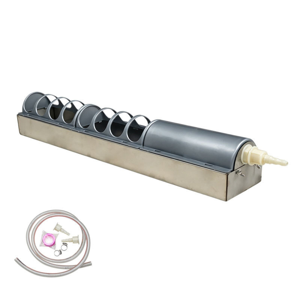 Automatic Chicken Waterer with Buoyant Valve Rustproof Drinking Trough with Buoyant Valve Sturdy Watering System Fresh for Chickens, Farmers