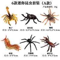 Kids' Mini Wild Insect and Animal Model Set - Spider, Beetle, Scorpion, Centipede, Unicorn Toys