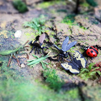 Miniature Insect and Animal Figurines Set - Mantis, Butterfly, Ladybug, Dragonfly, Bee, Frog, Wild Animals, Cats