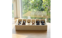 Velvet Sunglasses Storage Tray 5-Slot Sunglasses Display Tray Minimalist Eyewear Organizer Divided for Dresser