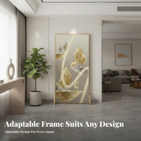 Movable Design Freestanding Art Panel Light Luxury Aesthetic Room Divider Lightweight Privacy Screen Double Purpose for Homeowners, Interior Designers, Separate Ice Workers, Entryway, Bedroom, Studio Apartment