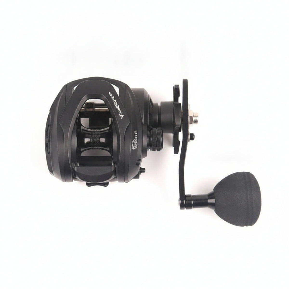 Star Drag Black Baitcasting Reel T-Shaped Line Outlet Saltwater Baitcaster Foam Grip Deep Spool Reel Compact