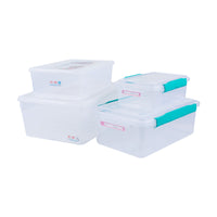 Large Capacity Rectangular Food Storage Container with Lid and Drainer for Refrigerator and Freezer