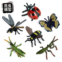 Miniature Insect and Animal Figurines Set - Mantis, Butterfly, Ladybug, Dragonfly, Bee, Frog, Wild Animals, Cats
