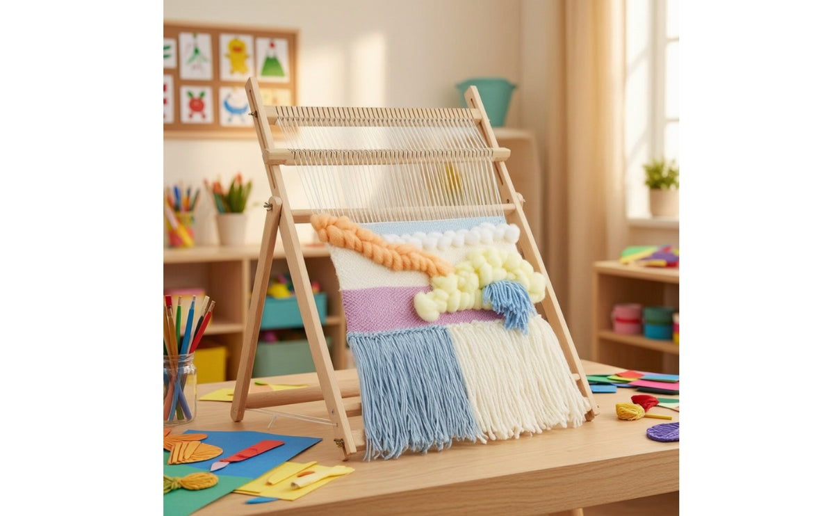 Large Wooden Weaving Loom with Stand | Sturdy, for Tapestry Making