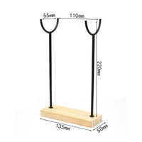 Jewelry Display Stand Compact Jewelry Stand with Wood Base Freestanding