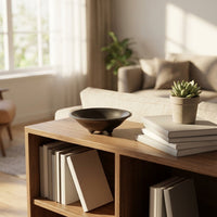 Vintage-Inspired Ceramic Planter Bowl, Round Flower Pots for Indoor Plants, Small Three-Legged Retro Flower Pot, Decorative Table Centrepiece