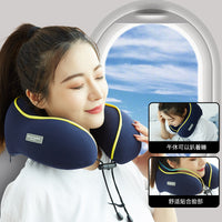 U-Shaped Memory Foam Neck Pillow for Travel and Office