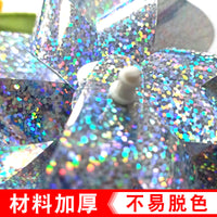 Reflective Pinwheel Bird Repellent for Gardens and Orchards - 8-Blade Wind-Powered Bird Scarer