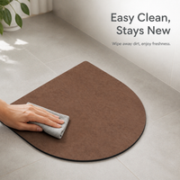 Diatomaceous Earth Bath Mat, Super Absorbent Quick Dry Non-Slip Bathroom Floor Mat