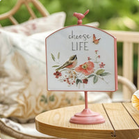 Wooden Birdhouse Ornament Painted Birdhouse with Floral Motif for Gardeners