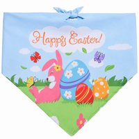 Dog Bandana For Easter, Cartoon Polyester Design, 64x45cm Pet Neckerchief, Big Brother Dog Bandana
