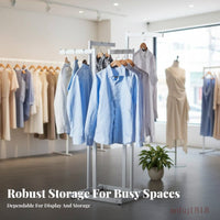 Freestanding Multi-limb Display Stand sturdy Construction Adjustable 4-limb Rack SpaceSaving retail outlet apparatus Easy Assembly for Retailers, Boutique Owners, Showroom, Market Stall
