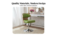 Adjustable Height Armless Rolling Chair 360-Degree rotate Household Furniture Ergonomic supportrest Vanity Stool Comfortable padding for Students, Home Office Workers, Adults, Study Room, Bedroom