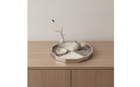 Octagonal Tray Geometric Tray with Patchwork Surface Decorative for Living Room