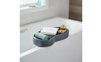 Hydrotherapy Bath Tray with Beverage Holders Oval Clamp Spa Side Table Non Slip
