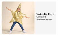 Lustrous-Looking Star Shaped Costume Shiny Kids Star Costume Reflective Child Clothing Smooth for Children, Stage, Party, Role-Play