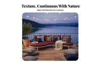 Sectional Lounge Set Waterresistant Sofa and Armchair Conversation Set Water-Resistant Patio Seating for Families, Homeowners, Terrace, Balcony, Backyard