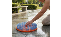 Blue Bristles Nylon Brush Head Orange Base Trimmer Brush Head Mounting Hole Garden Tool Part Easy to Install for Cleaning Work, Grass Trimming