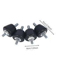 4 Pieces Air Conditioner Shock Absorbers Noise Reducing Rubber Vibration Isolators Rust-Resistant Screws Cooling Unit Anti-Vibration Feet