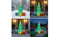 Outdoor Inflatable Christmas Tree Lighted Inflatable Tree with Gift Boxes Tall Yard Decoration Giant for Homeowners, Lawn, Porch