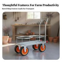 Multi-Purpose 2-Wheel hand cart durableDuty Hand cart Sturdy Construction Utility Cart Large casters for Warehouse Workers, Delivery Personnel, Farm, Garden, Restaurant, Garage