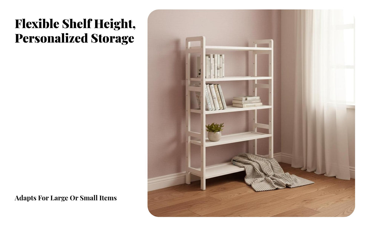 Multifunctional Multi-Tier Standing Shelf Simple Design Storage Rack Open Display Shelving Unit Space-Saving for Students, Homeowners, Renters, Living Room, Bedroom, Kitchen, Bathroom
