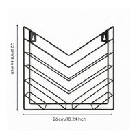 Metal Wire Magazine Holder Profile Wall-Mounted Magazine Rack Home Storage