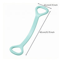 Figure-Eight Resistance Band Sage Green Figure 8 Resistance Band Fitness Gear Dotted Grip Lightweight