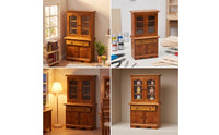 Dollhouse Cabinet Wooden Miniature Cupboard Realistic for Collectors, Hobbyists