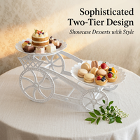 Tiered Serving Tray for Party, Whimsical Fruit Serving Tray, Serving Tray for Event Organizer, Party or Holiday Hosting Dishware, Dessert Cupcake Tray
