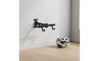PVC-Coated Wall-Mounted Bike Hanger Double-Hook Cycle Hanger Rack Black Finish Foldable Bike Rack Adjustable for Home, Garage