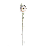 Vintage Distressed Outdoor Rust-Proof Garden Trellis Birdhouse Stand for Climbing Plants