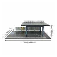 1:64 Scale Parking Lot Model Realistic Details Car Garage Diorama for Collectors, Hobbyists, Photography