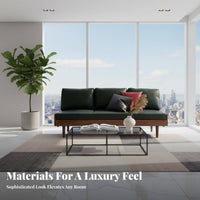 Italian design Armless 3-Seater Settee Luxury Feel Sofa Minimalist Design Couch Retro Aesthetic for Apartment Dwellers, Young Adults, Business Owners, Living Room, Office, Reception Area, Bedroom