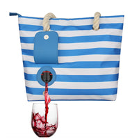 Insulated Wine Bottle Cooler Bag Portable Picnic Tote for Outdoor Beach Camping