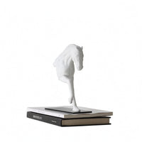 Stylized Abstract Horse Sculpture Compact Resin Horse Sculpture Slim for Office